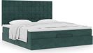 Maison Exclusive - Cadre de lit ottoman avec matelas vert foncé 180x200cm velours