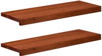 vidaXL - Trapmatten - 2 - st - Bruin - 70 - x - 25 - x - 2 - cm - Massief - beukenhout