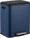 Relaxdays Afvalscheiding Prullenbak, 2x 15L, Softclose, Pedaalemmer, Blauw