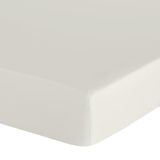 Eurofirany - Hoeslaken 140 x 200 cm, basic laken van katoen, hoeslaken met elastiek, duurzaam, voor dikke matrassen tot 30 cm diepte, vele kleuren, crème
