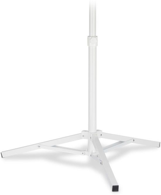 Relaxdays parasolvoet 25-32 mm - opvouwbaar - parasolhouder - parasolstandaard - wit