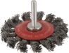 Rotec brosse métallique ronde sur tige ø6, acier torsadé noir