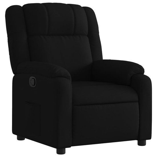 vidaXL Fauteuil verstelbaar stof zwart