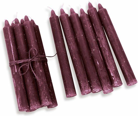 LOBERON Kaars set van 12 Bauceau paars