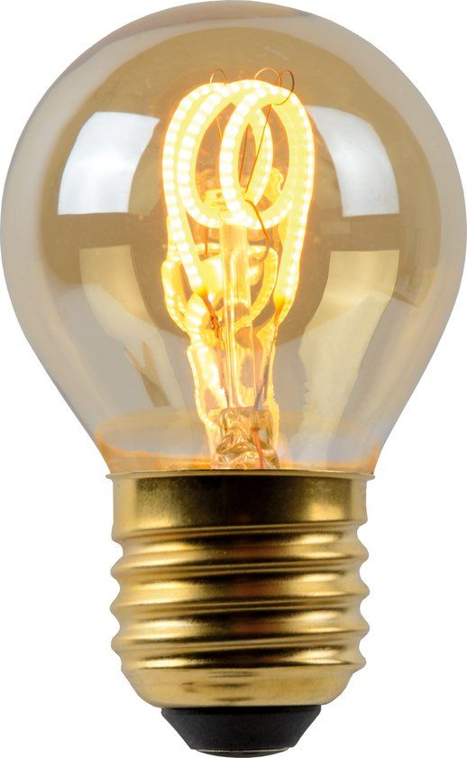Lucide G45 LED Filament Lamp - E27 - Dimmable - Amber - 3W - 2200K