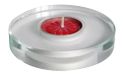 Theelichthouder van transparant glas, diameter 10 cm