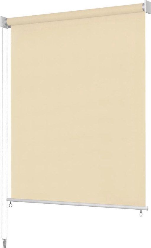 vidaXL Rolgordijn voor buiten 160x140 cm Crème