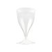 Homéa Set van 6 herbruikbare kunststof glazen met steel, 18 cl, transparant