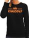 Bellatio Decorations Koningsdag sweater dames - kingsday - zwart - glitters - oranje feestkleding L
