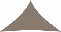 vidaXL Zonnescherm Driehoekig 3,5x3,5x4,9 m Oxford Stof Taupe