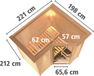 Karibu Sahib 2 Sauna Porte Économe en Énergie Poêle 9 kW Commande Intégrée