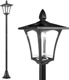 HOMCOM Outsunny Buitenlamppaal - Kunststof - 18x18x160cm - Zwart