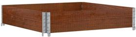 vidaXL Plantenbak 100x100 cm massief grenenhout bruin