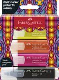 Faber-Castell markeerstift Glassy - set met 4 markers inclusief zwart