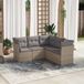 Maison Exclusive - Ensemble de jardin pour le jardin, composé de 5 pièces avec coussins, couleur : beige, matériau : polyrotin