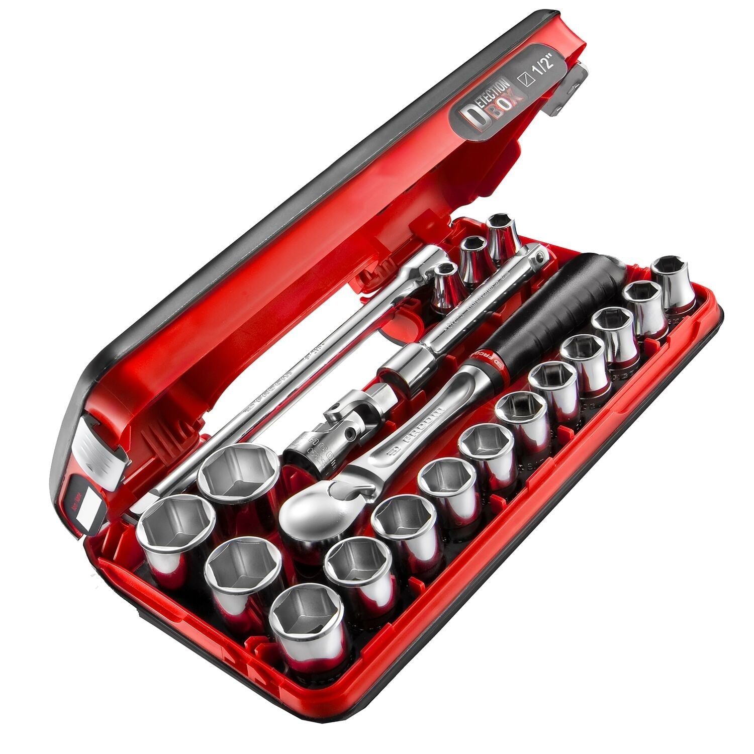 Compacte Doppenset 1/2" 6-kant met Ratel 21-delig