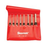 Starrett S248 verlengde gatenset voor drivers, 1/8-3/8 inch stiftdiameter, 8 inch totale lengte, 3-1/2 inch penlengte, in rode doos