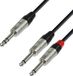 Adam Hall K4 YVPP 0090 0.9m 6.35mm Stereo naar 2x 6.35mm Mono audiokabel