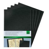 SIGEL SM130/5 menumappen met schroefaansluiting, zwart, voor A4, onbedrukt, 5 stuks