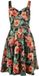 Voodoo Vixen Jungke Print Flare Dames Midi-jurk - meerkleurig - 4XL