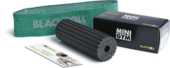 BLACKROLL Mini Gymset - Mini Flow Foamroller en Loop Band Weerstandsband - Zwart/Groen