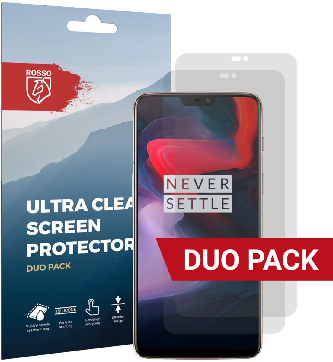 Rosso OnePlus 6 Ultra Clear TPU Screen Protector Duo Pack