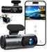 WOLFANG Dashcam Auto Voor Achter 4K WiFi Dashcam, Ultra Nachtzicht, 170° Groothoek, WDR, 24-uurs parkeermodus, G-sensor, Loop Recording