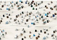 Fotobehang Beach chair - 368 x 254 cm - Multi - Papier