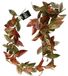 Bellatio Design kunstplant/hangplant slinger - Lychee blad - herfst kleuren - 180 cm lang - planten guirlandes