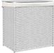 vidaXL Wasmand met 2 vakken 53x35x57 cm poly rattan wit