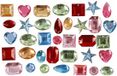 Merkloos Gekleurde plak diamantjes mix - 40x stuks - decoratie steentjes - 15 till 17 mm - Hobby en knutselen materialen