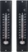 Lifetime Garden set van 2x stuks zon/schaduw thermometer zwart voor buiten 29.5 cm van metaal - weermeters