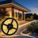 Ledstrip op zonne-energie, zelfklevend, warmwit, 200 cm, voor buiten, 120 leds, waterdicht, op zonne-energie, ledstrip voor tuin, terras, decoratieve verlichting