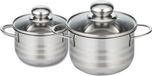 FACKELMANN Elo Brillant set de casseroles, 2 pièces, acier inoxydable, sans PFAS, 12 et 14 cm