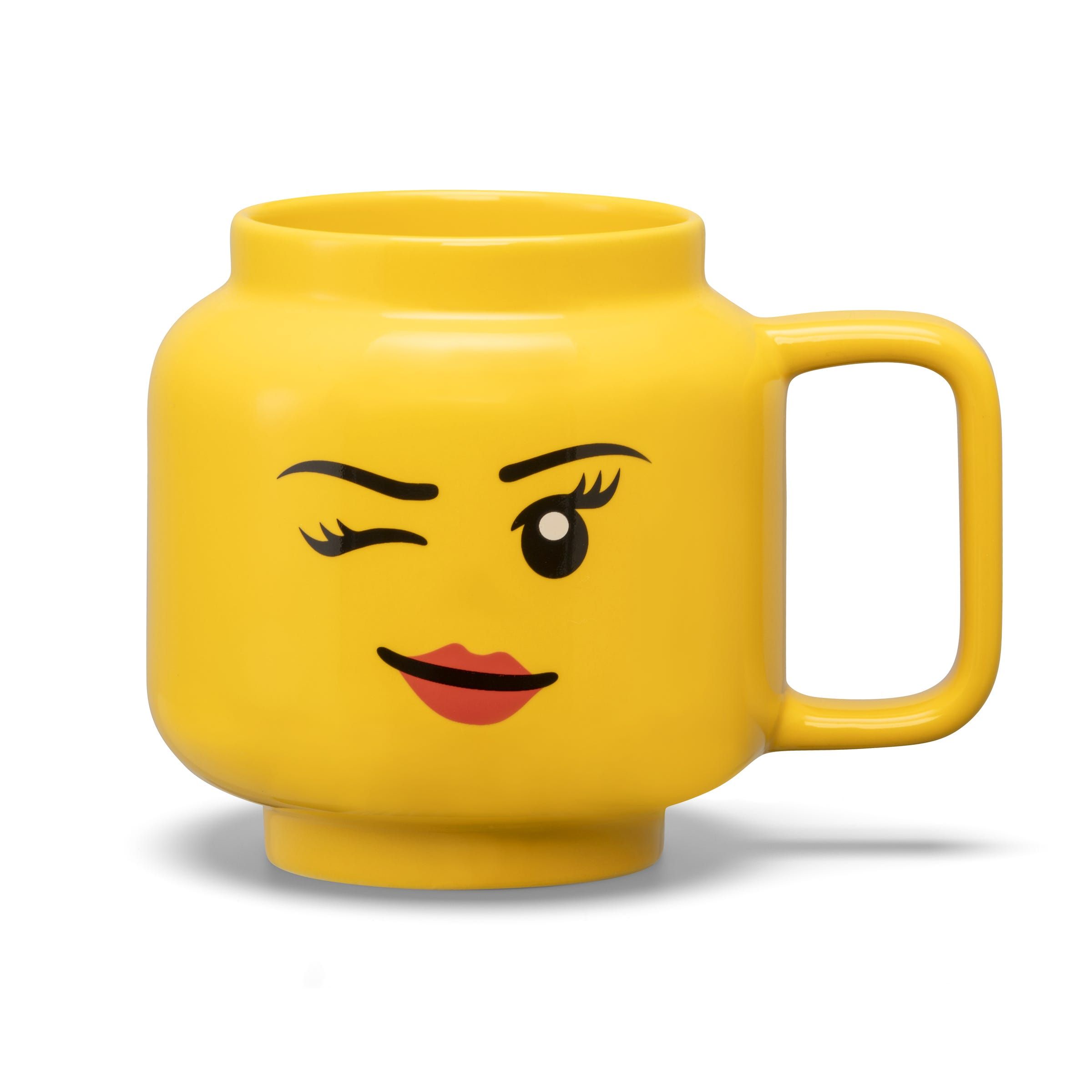 lego Grote keramische mok met knipogend meisjeshoofd - EAN: 5711938247621