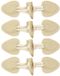 DHER Knopen met sluiting, leren knopen voor jas, notitieboekknopen, knopen, sluiting, jassen, 4 paar, knoop, trui, windjack, harsknoop, jasknoop, hoornknoop, mode-rugzak, notitieboekknop (wit)