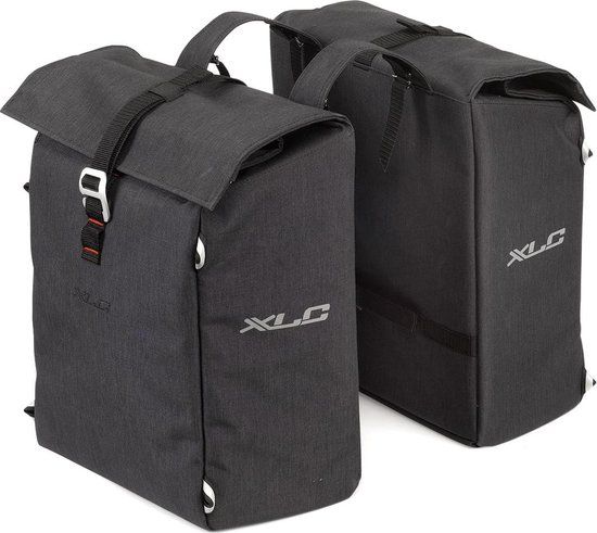 XLC Commuter Dubbele Fietstas - 37 Liter - Antraciet