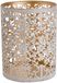 Cosy & Trendy Porte-bougie chauffe-plat - Blanc Or - Aspect Ancien Ambiance - H13 cm