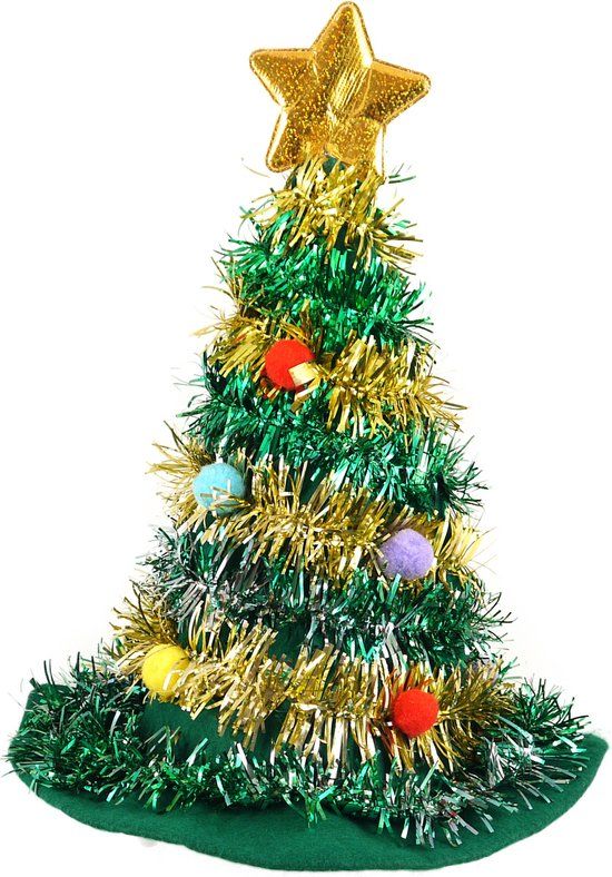 Henbrandt Kerstboom Hoed/Muts - 43 cm - Groen - Kunststof - Unisex - Volwassenen