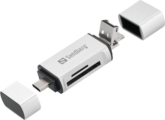 Sandberg Card Reader USB-C+USB+MicroUSB