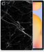 B2Ctelecom Samsung Galaxy Tab S6 Lite Back Cover Marmer Zwart
