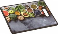 Kesper Snij- en Serveerplank Healthy Kitchen, 38x30x1.1cm, Kunststof, Multicolor