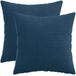 vidaXL Kussensloop 2 stuks HEERLEN Marineblauw 50 x 50 cm corduroy