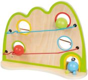 Goki Ballenbaan 38,5x12x29cm, recto-verso, met belletje, hout, 2+