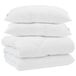 VidaXL Dekbed met kussens 3 st Wit Microfiber