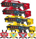 Light Battle Connect lasergame set - 4 Mega Blasters + 4 lasergame vesten - Met anti-cheat functie - lasergun set voor 4 spelers