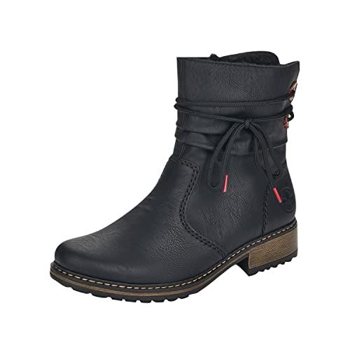Rieker Z68M1 enkellaarsjes voor dames, zwart, 37 EU