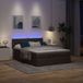 Maison Exclusive - Cadre de lit ottoman avec matelas marron foncé 140x200 cm tissu
