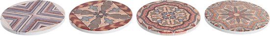 DKD Home Decor Onderzetters - 10,8 x 10,8 x 0,7 cm - Bruin - Kurk - Overig