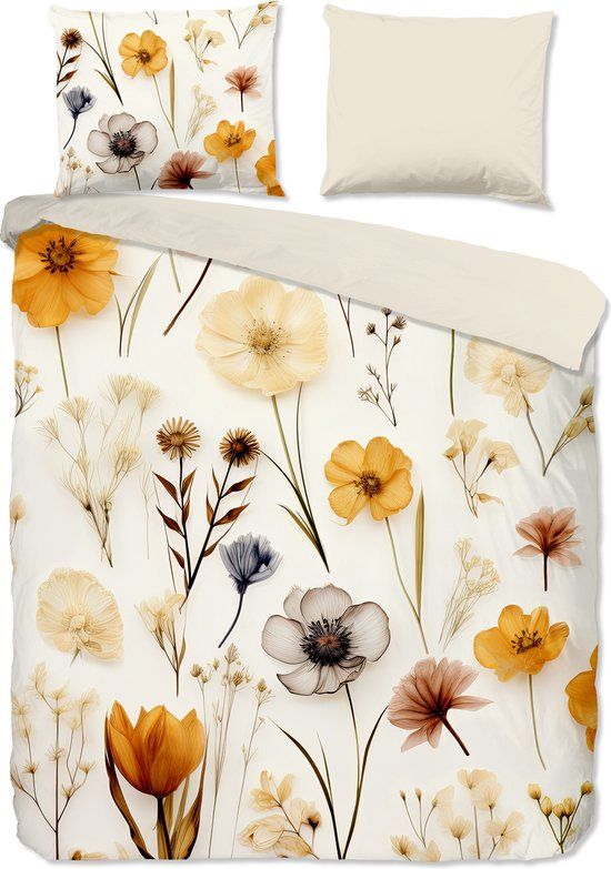 Good Morning dekbedovertrek rustige bloemen - 2 persoons 200x200/220 cm - Multi - 100% Katoen renforce